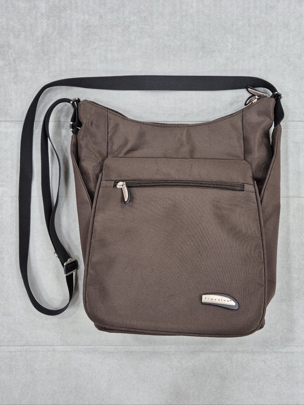 Travelon travel bag brown water resistant hybrid crossbody/backpack 8x10x4 inch